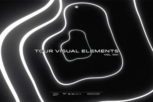 【4K视频素材】69个复古创意黑白图形元素背景循环动画 Ezra Cohen – Tour Visual Elements V1