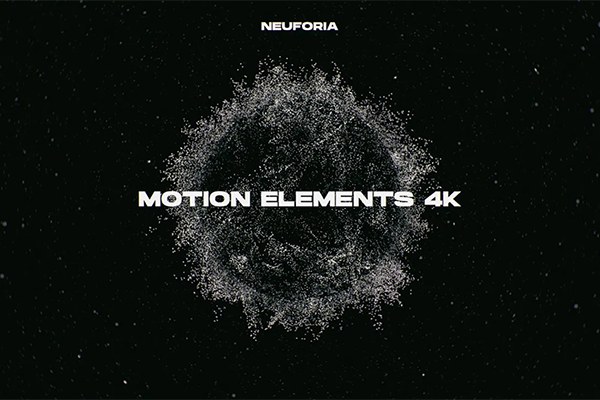 【4K视频素材】43个三维抽象点线矩阵运动图形循环动画合成素材 Neuforia – Motion Elements (4K)