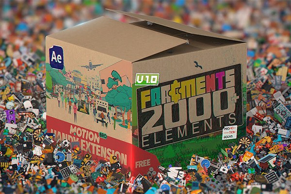 【AE脚本】2000个二维卡通人物场景MG动画预设包 Fragments Animated 2D Elements