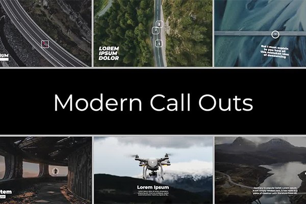 【FCPX插件】9个现代定点标注文字标题展示介绍动画 Modern Call Outs