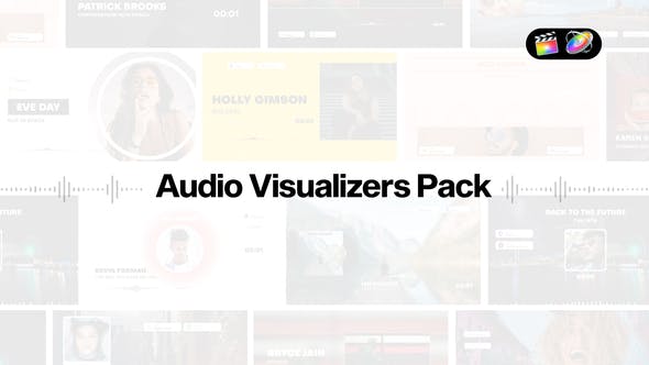 【FCPX插件】45个音频可视化封面图形包装展示动画 Audio Visualizers Pack 汉化版
