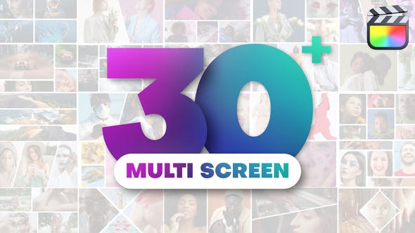 【FCPX插件】36种动态分屏多画面组合切割动画 MultiScreen Pack