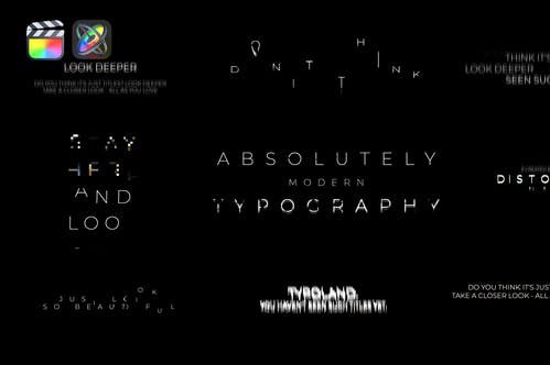 【FCPX插件】12组故障干扰抖动文字标题动画 Glitch Titles
