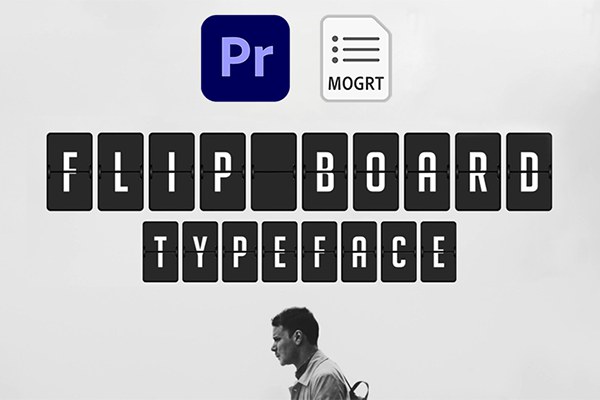【PR模板】数字文字滚动翻转翻页动画 Flip Board – Animated Typeface for Premiere Pro