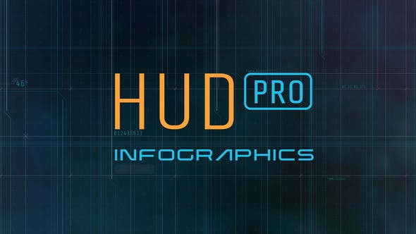 【AE模板】60+未来数字科技感HUD科幻元素动画 HUD Pro Infographics