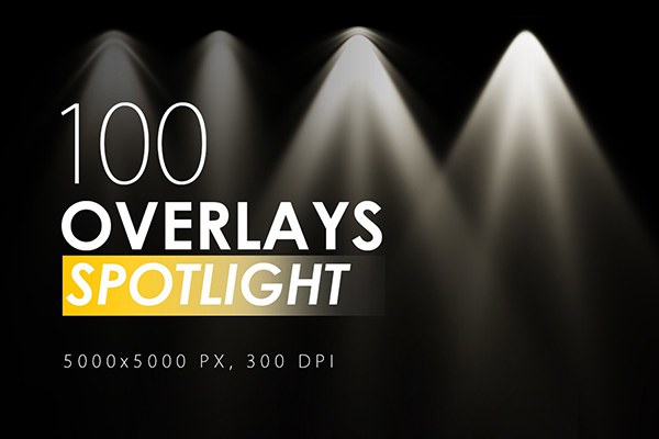【图片素材】100种舞台聚光灯追光灯射灯灯光光线照片合成素材 100 Spotlight Overlays