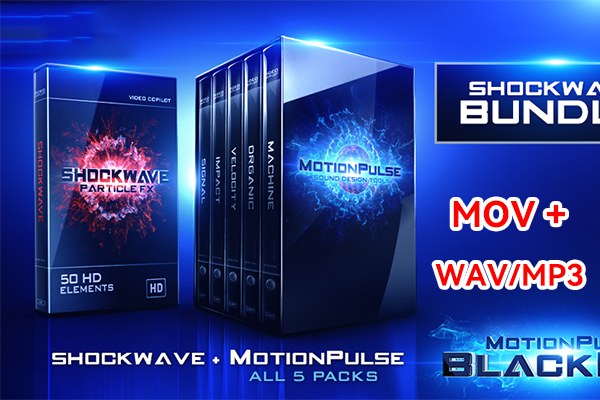 【视频素材】Video Copilot 机构出品50个爆炸烟雾火焰尘土扩散冲击波视频素材+2000个科幻合成音效 Video Copilot – MotionPulse BlackBox & Shockwave Bundle