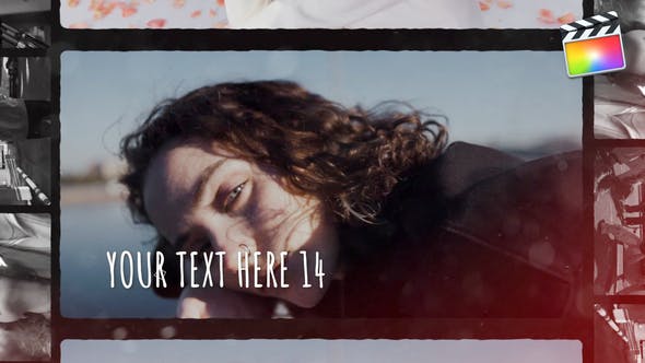 【FCPX模板】甜蜜回忆浪漫爱情复古电子相册照片展示片头动画 Beautiful Memory