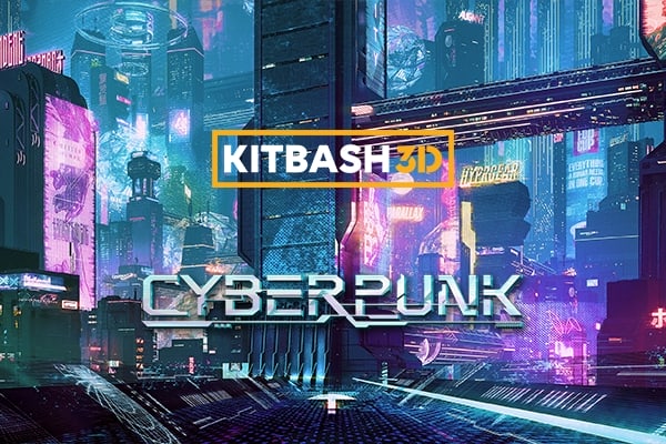 【材质模型】赛博朋克科幻未来城市建筑楼房街道3D贴图材质模型 MAT-Kitbash3D Models – New Cyberpunk 2022
