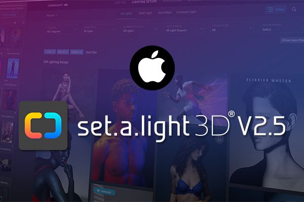 【软件】摄影棚室内3D虚拟布光效果软件 set.a.light 3D studio V2.5.8 Mac中文版