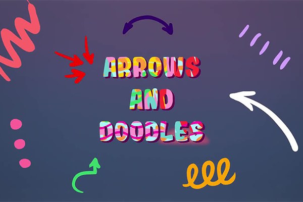 【FCPX插件】40个手绘线条涂鸦箭头图形动画 Arrows And Doodles Animations