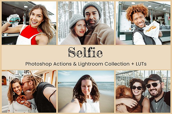【LR预设】7款人像合影自拍照片调色LR预设 Selfie Lightroom Presets Desktop