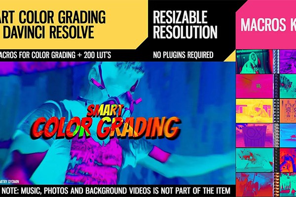 【调色预设】200种个性摇滚复古胶片曝光偏色LUTs调色预设 Smart Color Grading