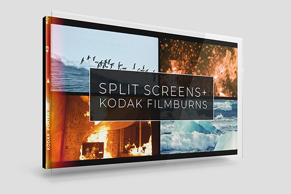 【4K视频素材】25个柯达电影复古分屏效果和胶片灼伤特效 Film Split Screens + Kodak Film Burns