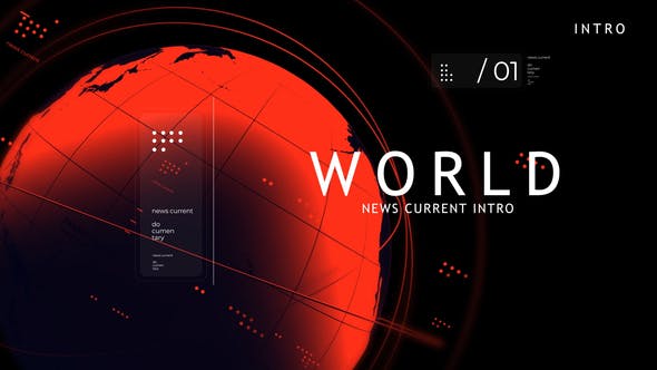 【AE模板】现代科技感广播电视新闻栏目包装开场片头动画 News Broadcast Pack