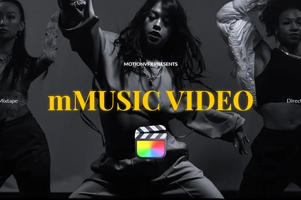 【FCPX插件】51个短视频音乐MV宣传文字标题转场预设特效包装动画 motionVFX – mMusic Video 汉化版