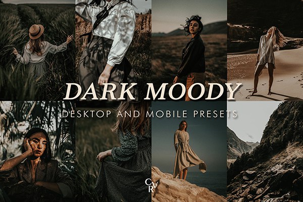 【LR预设】10款黑暗电影低落失望情绪人像摄影后期调色LR预设 Dark Moody Lightroom Presets