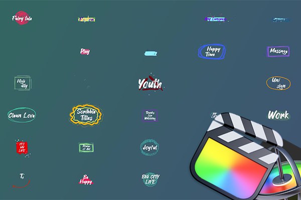 【FCPX插件】30种手绘涂鸦文字标题动画 Scribble Titles