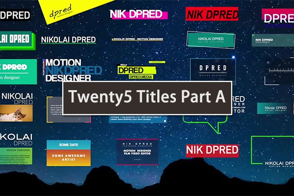 【FCPX插件】25个现代时尚流行文字标题字幕条动画 Twenty5 Titles Part A