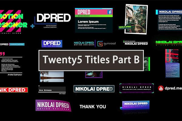 【FCPX插件】25个现代时尚流行文字标题字幕条动画 Twenty5 Titles Part B