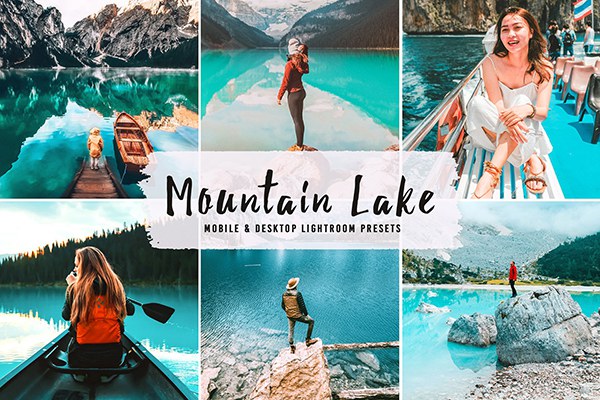【LR预设】13款青橙色湖泊INS电影人像后期旅拍调色LR预设 Mountain Lake Pro Lightroom Presets
