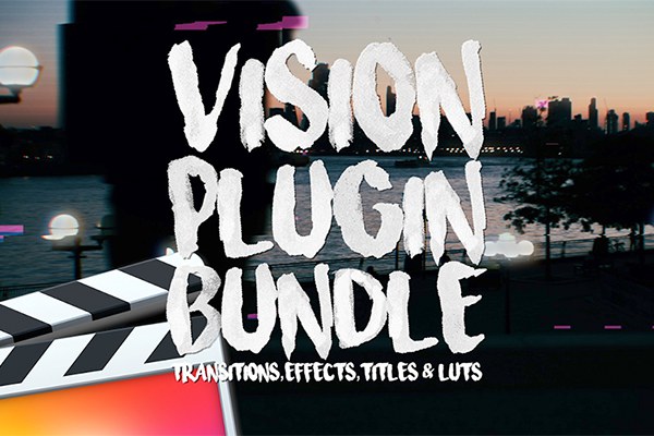 【FCPX插件】52种视频效果文字标题转场过渡LUT调色预设包 Ryan Nangle – Vision Plugin Bundle