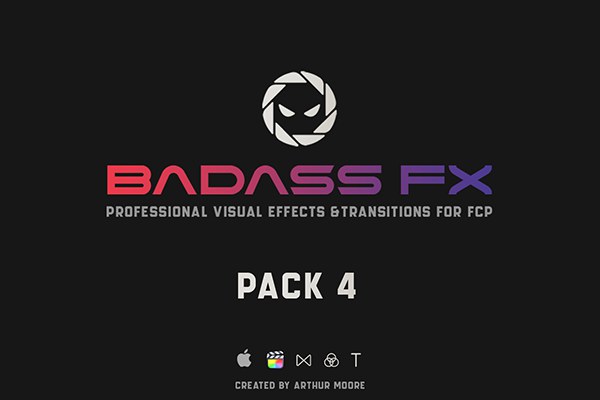 【FCPX插件】37个油管网红 Arthur Moore 棱镜光效分屏色彩分离转场视觉特效工具包 Arthur Moore – BadAss FX 4