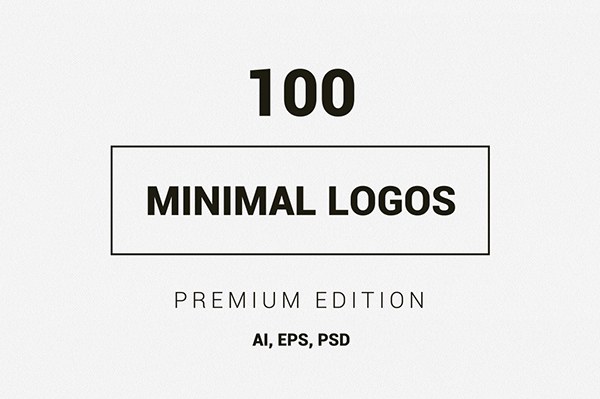 【PSD模板】100款简约优雅LOGO标志设计PSD+EPS AI模板 100 Minimal Logos – Premium Kit