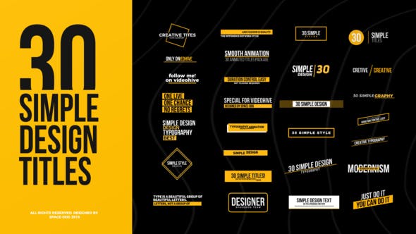 【FCPX插件】30种现代简洁设计文字标题动画 Simple Design Titles