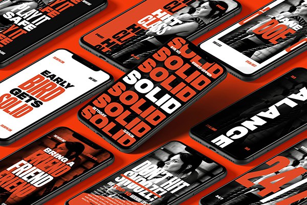 【PSD模板】10款夸张文字视觉冲击聚集Instagram故事海报文字标题模板 Studio 2am – Solid：Bold Instagram Stories