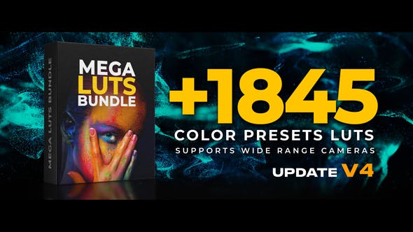 【调色预设】1845个好莱坞电影大片复古婚礼人像旅行室内户外环境LUT调色预设 Mega LUTs Bundle
