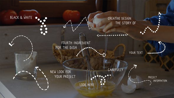 【AE模板】手绘虚线箭头指示标注文字动画 Arrow Pack