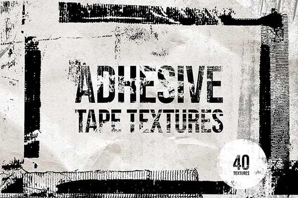 【图片素材】40张使用过的透明包装胶带残留纹理合成图片素材 Adhesive Tape Textures – TIFF & PNG