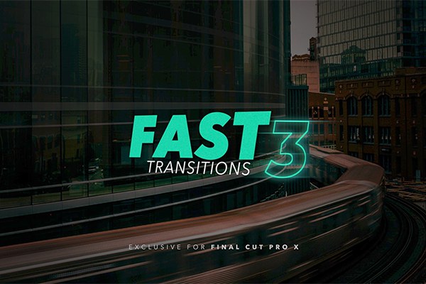 【FCPX插件】50种快速缩放变形扭曲故障转场预设 LenoFX – Fast Transitions 3