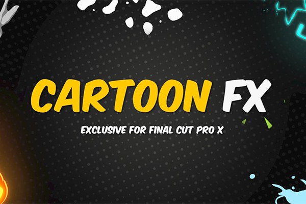 【FCPX插件】176个手绘卡通能量电流水花火焰烟雾爆炸图形元素动画 LenoFX – Cartoon FX