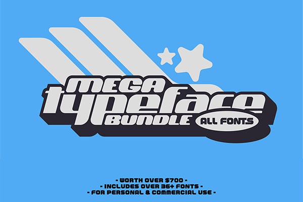 【字体】27套未来游戏电玩机能科幻Y2K抽象先锋赛博朋克英文字体合集 Hvnter – Mega Typeface Bundle