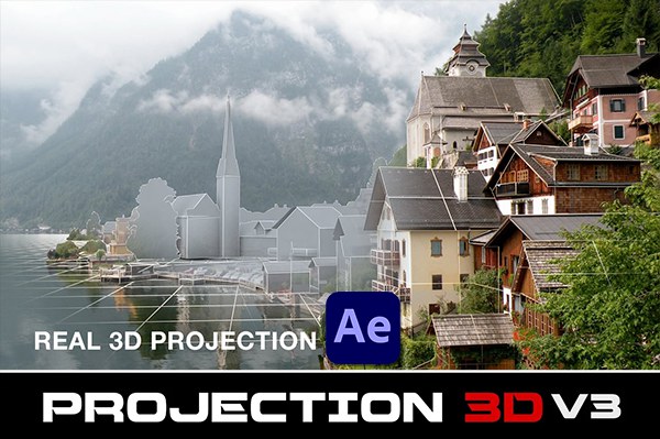 【AE脚本】平面图片投射三维空间摄像机视差动画脚本 Projection 3D v3.1 +使用教程