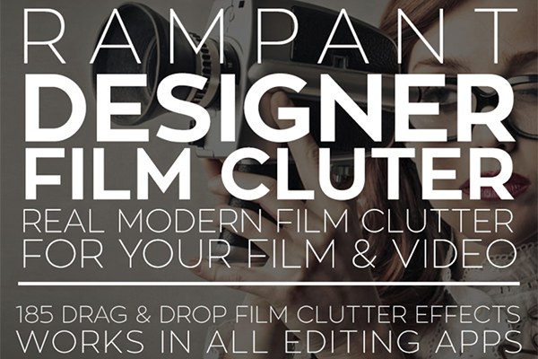 【4K视频素材】185个复古老电影胶片杂乱噪波叠加视觉效果 Rampant Design Tools – Film Clutter