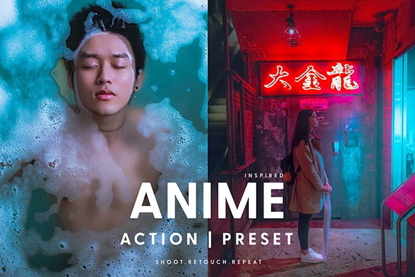 【LR预设】3款迷人日系动漫色彩旅拍人像摄影风光调色LR预设 ANIME – Actions & Presets