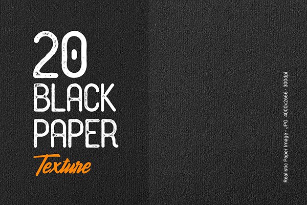 【图片素材】20张粗糙颗粒纹理黑色纸张纹理背景合成图片素材 20 Black Paper Texture