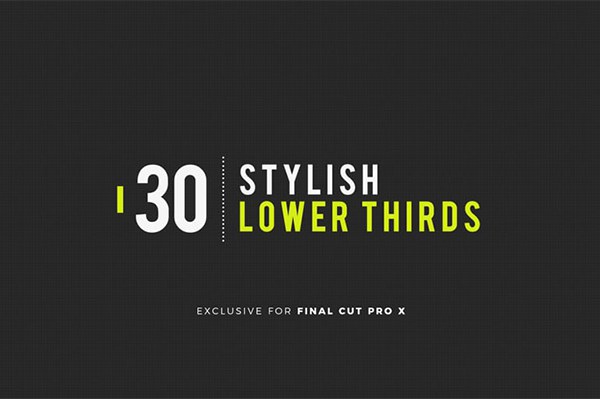【FCPX插件】30种现代时尚设计精美字幕条标题动画 LenoFX – Stylish Lower Thirds