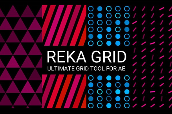 【AE插件】图形矩阵网格排列自定义动画生成器 Reka Grid v1.3 Win/Mac版