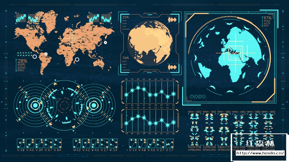 【AE模板】300个科技感UI界面图形元素动画 Fusion HUD Pack插图(2)