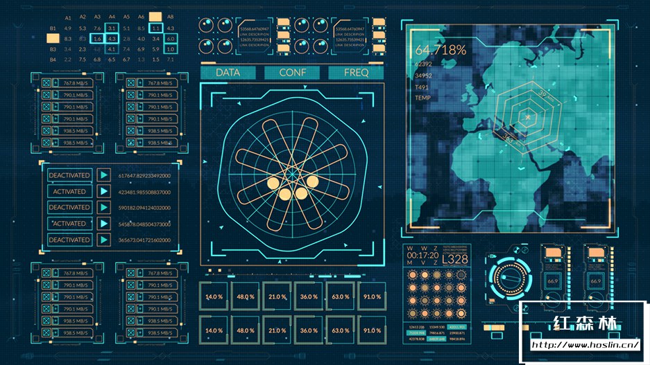 【AE模板】300个科技感UI界面图形元素动画 Fusion HUD Pack插图(3)