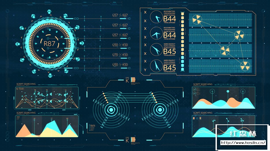【AE模板】300个科技感UI界面图形元素动画 Fusion HUD Pack插图(6)
