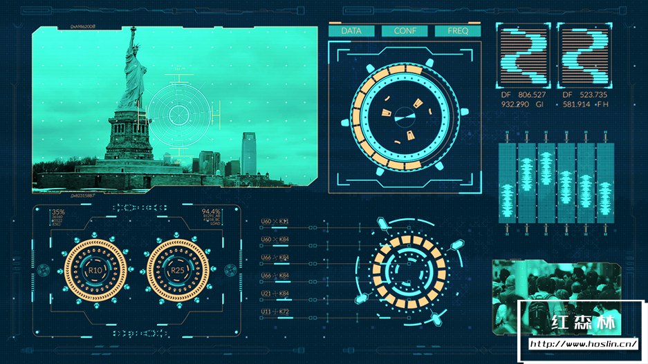 【AE模板】300个科技感UI界面图形元素动画 Fusion HUD Pack插图(9)