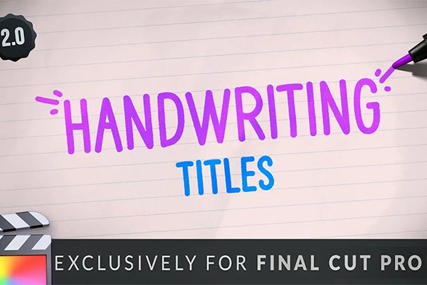 【FCPX插件】77个优雅手绘书写文字图形涂鸦手势动作元素转场动画 LenoFX – Handwriting Titles 2.0 汉化版