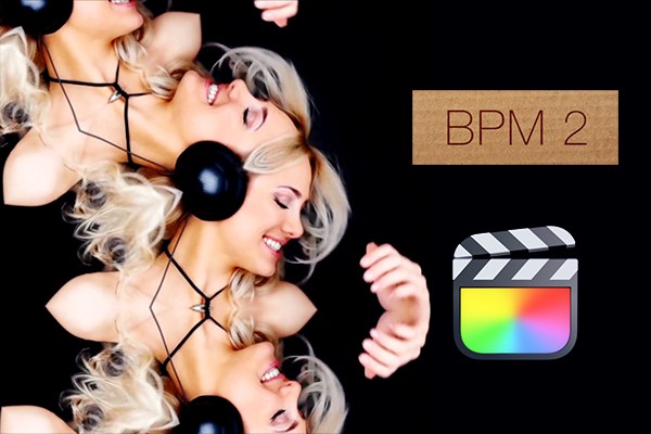 【FCPX插件】55种故障闪烁镜像干扰抖动万花筒音乐节拍视觉特效插件 BPM 2