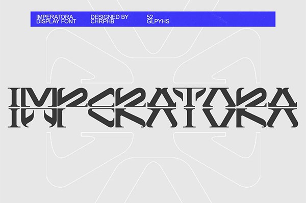 【字体】优雅神秘奢华抽象文艺海报徽标标题Logo设计装饰西文艺术字体 Studio Innate – Imperatora