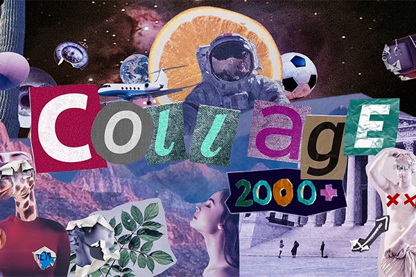 【AE脚本】2000种人物眼耳口鼻手头发风景花朵动物食物交通物品复古贴纸定格动画预设 Collage Pack V2.1